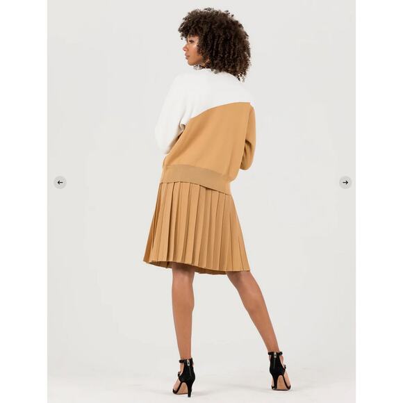 Aleeza Paris Pleated Wonder Skirt In Nugget NWT Size XL - Picture 2 of 4